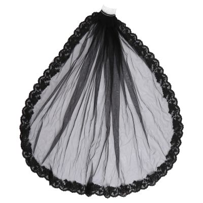 Veil Lace Veils Head Wedding Hair Accessories Black Wedding Veil Headscarf Lace Black Veil