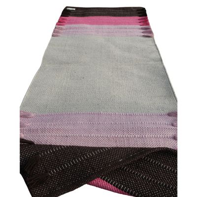 Cotton Yoga Mat - Eco-Friendly Hand-Woven Rug - Non Slip & Thick (24x72x5mm) for Everyday Fitness at Home - Comfortable Extra-Long (Multicolor-06)