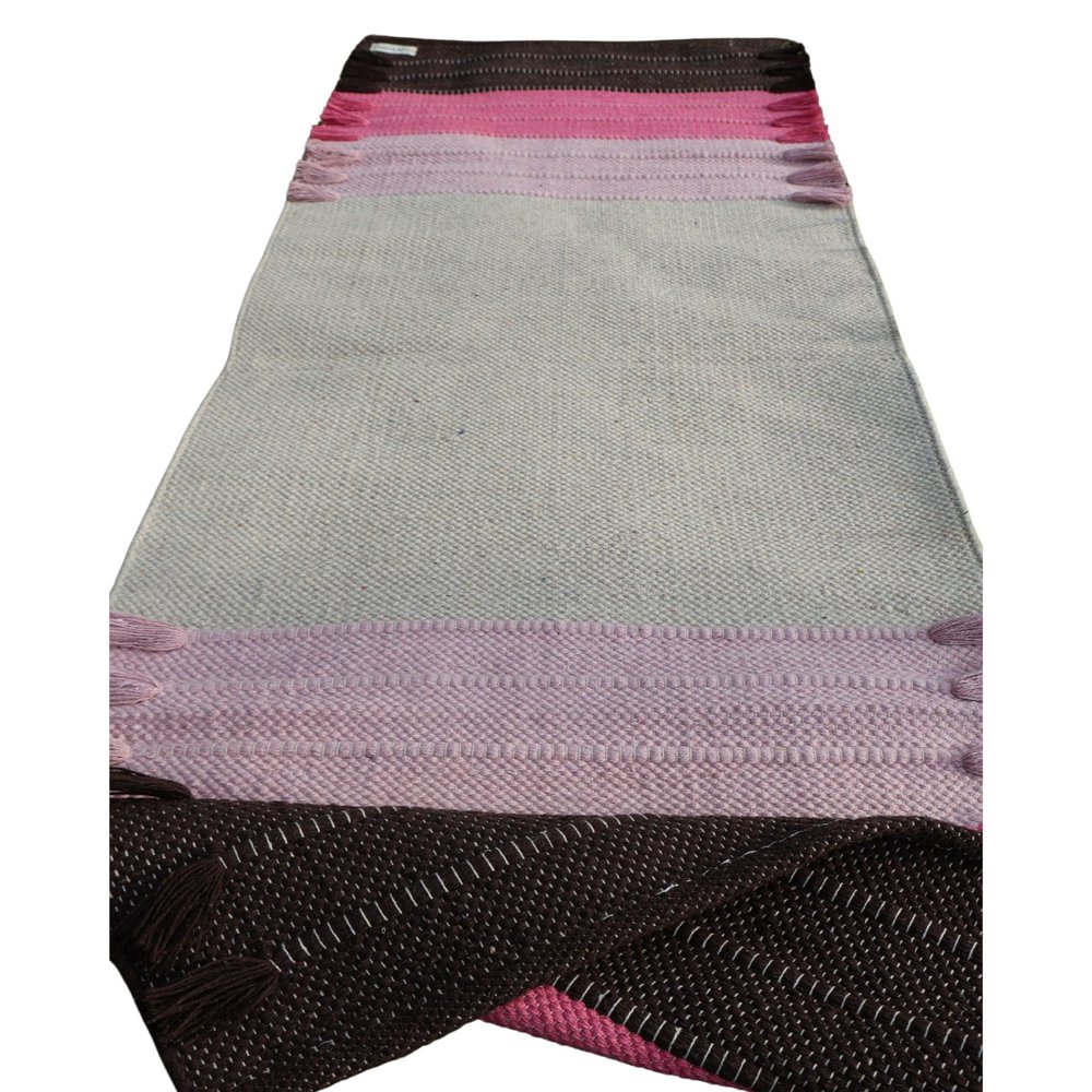 Cotton Yoga Mat - Eco-Friendly Hand-Woven Rug - Non Slip & Thick (24x72x5mm) for Everyday Fitness at Home - Comfortable Extra-Long (Multicolor-06)