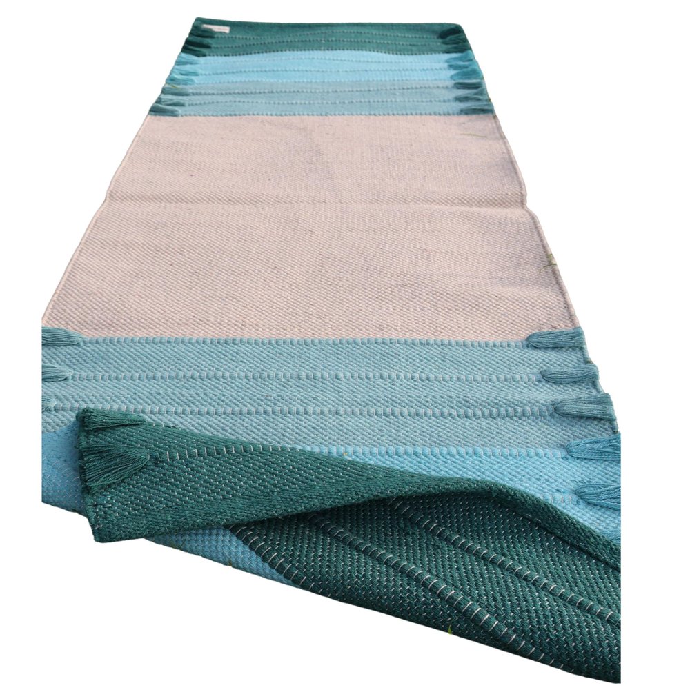 Cotton Yoga Mat - Eco-Friendly Hand-Woven Rug - Non Slip & Thick (24x72x5mm) for Everyday Fitness at Home - Comfortable Extra-Long (Multicolor-07)