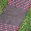 Cotton Yoga Mat - Eco-Friendly Hand-Woven Rug - Non Slip & Thick (24x72x5mm) for Everyday Fitness at Home - Comfortable Extra-Long (Gey-Pink) view 3