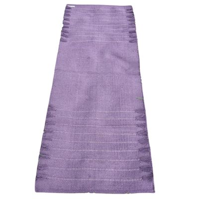 Cotton Yoga Mat - Eco-Friendly Hand-Woven Rug - Non Slip & Thick (24x72x5mm) for Everyday Fitness at Home - Comfortable Extra-Long (Levendar)