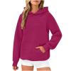 Akklian Womens Casual Hoodies 2024 Fashion Sweatshirt Long Sleeve Sweaters Pullover Tops 2024 Fall Trendy Outfits with Pocket Hot Pink view 1