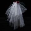Bowknot Tulle Marriage Bridal Veil With Fix Hair Clip For Marriage Christmas Celebration Party Accessories view 3
