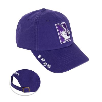 Desert Cactus Northwestern University Baseball Hat NU Wildcats Brimmed Embroidered Hats Cap Adjustable Cloth Strap Adult (Style O) Purple