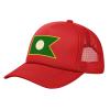 Amityville Flag Baseball Cap Women Men Hat Adjustable Mesh Cap Outdoors Sun Hat Red view 1