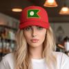 Amityville Flag Baseball Cap Women Men Hat Adjustable Mesh Cap Outdoors Sun Hat Red view 3