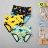 3 Pack Cotton Little Boys Underwear Baby Boys Cute Cartoon Truck Soft Boys Briefs Toddler Underwear (Yellow, 3-4 Years) view 3