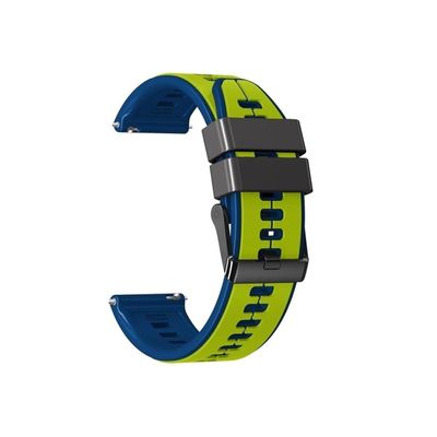 Yenle 22mm Watch Strap Fit for Suunto Vertical /9 PEAK Pro/9 Peak/5 Peak Replacement Silicone Band Wristband Bracelet Accessories(Green Blue,22mm)