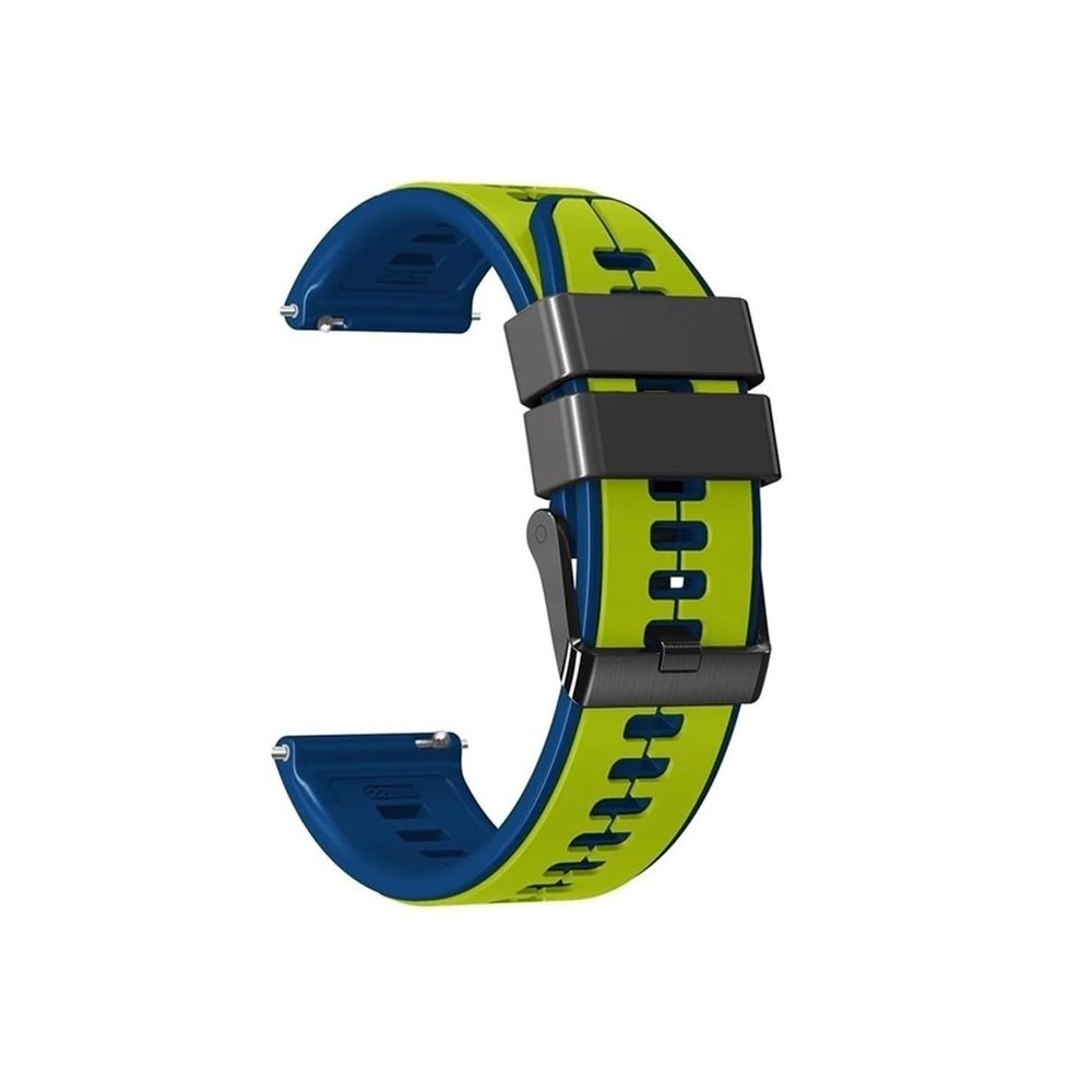 Yenle 22mm Watch Strap Fit for Suunto Vertical /9 PEAK Pro/9 Peak/5 Peak Replacement Silicone Band Wristband Bracelet Accessories(Green Blue,22mm)