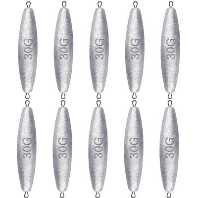Trolling Weights Inline Fishing Weights Sinkers Double Ringed Weights for Saltwater Freshwater Fishing Get Lures Deeper 1oz to 5oz
