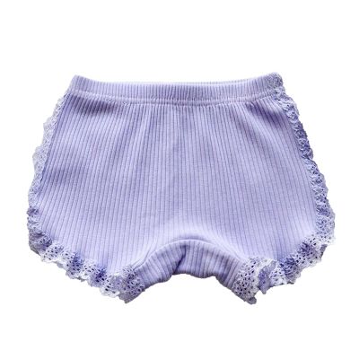 Under Dress Shorts Girls Lace Bike Short Dance Undershorts Baby Girls Cartwheel Shorts Toddler (Purple, 18-24 Months)