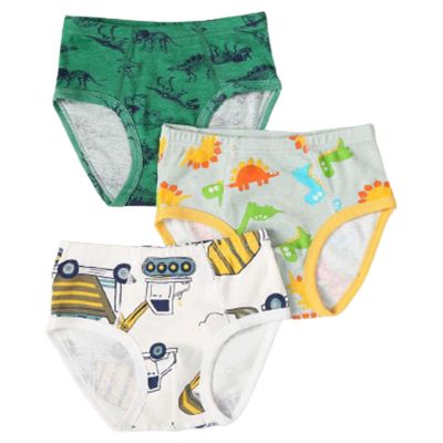 NineFit Basics 3 Pack Cotton Little Boys Underwear Baby Boys Cute Cartoon Truck Soft Boys Briefs Toddler Underwear Boys (K, 2-3 Years)
