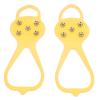 1pair Non Slip Spikes Ice Cleats, Anti Skid 5 Teeth Crampons Traction Cleats Strong Grip, 5 Teeth Winter Climbing Shoes Cover (Yellow M) view 3