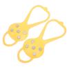 1pair Non Slip Spikes Ice Cleats, Anti Skid 5 Teeth Crampons Traction Cleats Strong Grip, 5 Teeth Winter Climbing Shoes Cover (Yellow M) view 4
