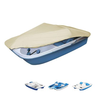 112.6" L X 78.7" W Pedal Boat Cover Large,Paddle Boat Cover 600D Paddle Board Covers for Outdoor Storage Waterproof Sun Dustproof Pedal Board Protector fits 3 or 5 Person Pedal Boat(Beige)