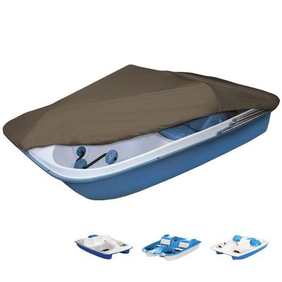 112.6" L X 78.7" W Pedal Boat Cover Large,Paddle Boat Cover 600D Paddle Board Covers for Outdoor Storage Waterproof Sun Dustproof Pedal Board Protector fits 3 or 5 Person Pedal Boat(Brown)