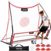ZEALFEEL Soccer Rebounder, 2-in-1 Soccer Rebound Net, 6'x4.7' Large Net & 6'x16" Small Net, Soccer Bounce Back Net Practice for Team Volley Passing Solo Training, Football Trainer with Carry Bag Cones view 1