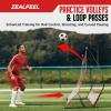 ZEALFEEL Soccer Rebounder, 2-in-1 Soccer Rebound Net, 6'x4.7' Large Net & 6'x16" Small Net, Soccer Bounce Back Net Practice for Team Volley Passing Solo Training, Football Trainer with Carry Bag Cones view 3