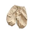 Toddler Baby Girls Cargo Pants Baggy Joggers Solid Elastic Waist Pull on Hiking Athletic Pants (Khaki, 18-24 Months) view 1