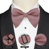 BEWDIO Dusty Pink Bow Ties for Men, Tuxedo Oversized Pre-Tied Bowties for Mens Party Wedding (60-06L) view 2