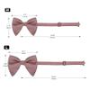 BEWDIO Dusty Pink Bow Ties for Men, Tuxedo Oversized Pre-Tied Bowties for Mens Party Wedding (60-06L) view 4