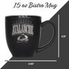 Rico Industries NHL Hockey Colorado Avalanche Tribute 15oz Laser Engraved Matte Black Ceramic Bistro Mug - For Hot or Cold Drinks view 4