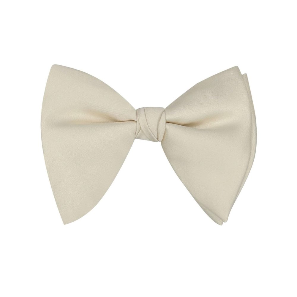 BEWDIO Beige Bow Ties for Boys, Oversized Kids Baby Big Pre-Tied Bowties for Party Wedding (60-10M)