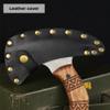 AncientSmithy Tomahawk Axe - Handmade Tactical Tomahawk Hatchet - Full Tang Combat Axe for Military Camping and Outdoor Activities (Hawk with Leather Sheath) view 3