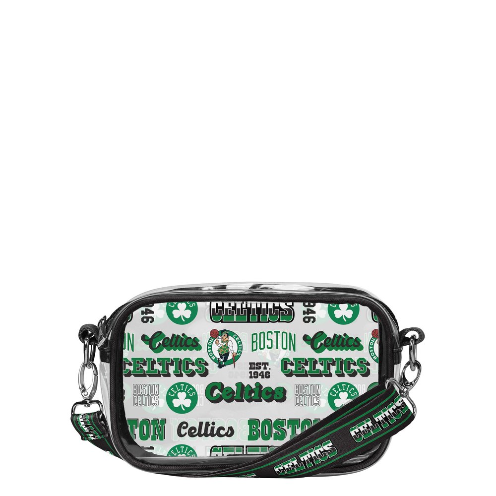 FOCO Miami Heat NBA Retro Print Clear Crossbody Bag