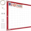 DDVLG Professional Volleyball Net Heavy Duty Outdoor, Upgraded Weather Performance with 46FT High-Tensile Steel Cable, Reinforced Borders, Ideal for Indoor/Outdoor - 32x3FT, Red (Net Only) view 1