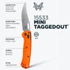 Benchmade - Mini Taggedout Folding Hunting Knife with Orange Grivory Handle (15533) view 2