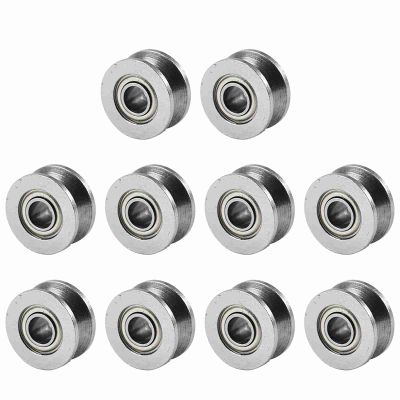 10 Pcs Thin Wall Ball Bearings,Sturdy Carbon Steel Groove Double Ball Bearings Ball Bearing Pulley Skateboard Bearings Skate Bearings for Rail Track Linear Motion System
