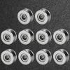 10 Pcs Thin Wall Ball Bearings,Sturdy Carbon Steel Groove Double Ball Bearings Ball Bearing Pulley Skateboard Bearings Skate Bearings for Rail Track Linear Motion System view 2