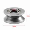 10 Pcs Thin Wall Ball Bearings,Sturdy Carbon Steel Groove Double Ball Bearings Ball Bearing Pulley Skateboard Bearings Skate Bearings for Rail Track Linear Motion System view 3