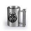 Dumbbell Cup Training Mug (8KG/18lbs) Stainless Steel Weightlifting Mug for water, tea, coffee drinks, Durable workout dumbbell cup for Gym fitness training, Funny Game Gift Sports equipment view 1
