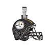 GLD Officially Licensed NFL Sports Team Helmet Pendant - Gold Plated Iced Out Football Necklace Charm - Pittsburgh Steelers view 1