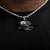 GLD Officially Licensed NFL Sports Team Helmet Pendant - Gold Plated Iced Out Football Necklace Charm - Pittsburgh Steelers view 2