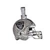 GLD Officially Licensed NFL Sports Team Helmet Pendant - Gold Plated Iced Out Football Necklace Charm - Las Vegas Raiders view 1