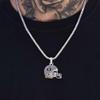 GLD Officially Licensed NFL Sports Team Helmet Pendant - Gold Plated Iced Out Football Necklace Charm - Las Vegas Raiders view 2