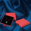 4 Pcs Jewelry Gift Box, 3.53.5x0.7Inch Cardboard Jewelry Boxes, Fancy Necklace Bracelet Earring Drawer Organizer Box, Kraft Empty Jewellery Boxes for Necklace Ring Earring Display Box (Red) view 4