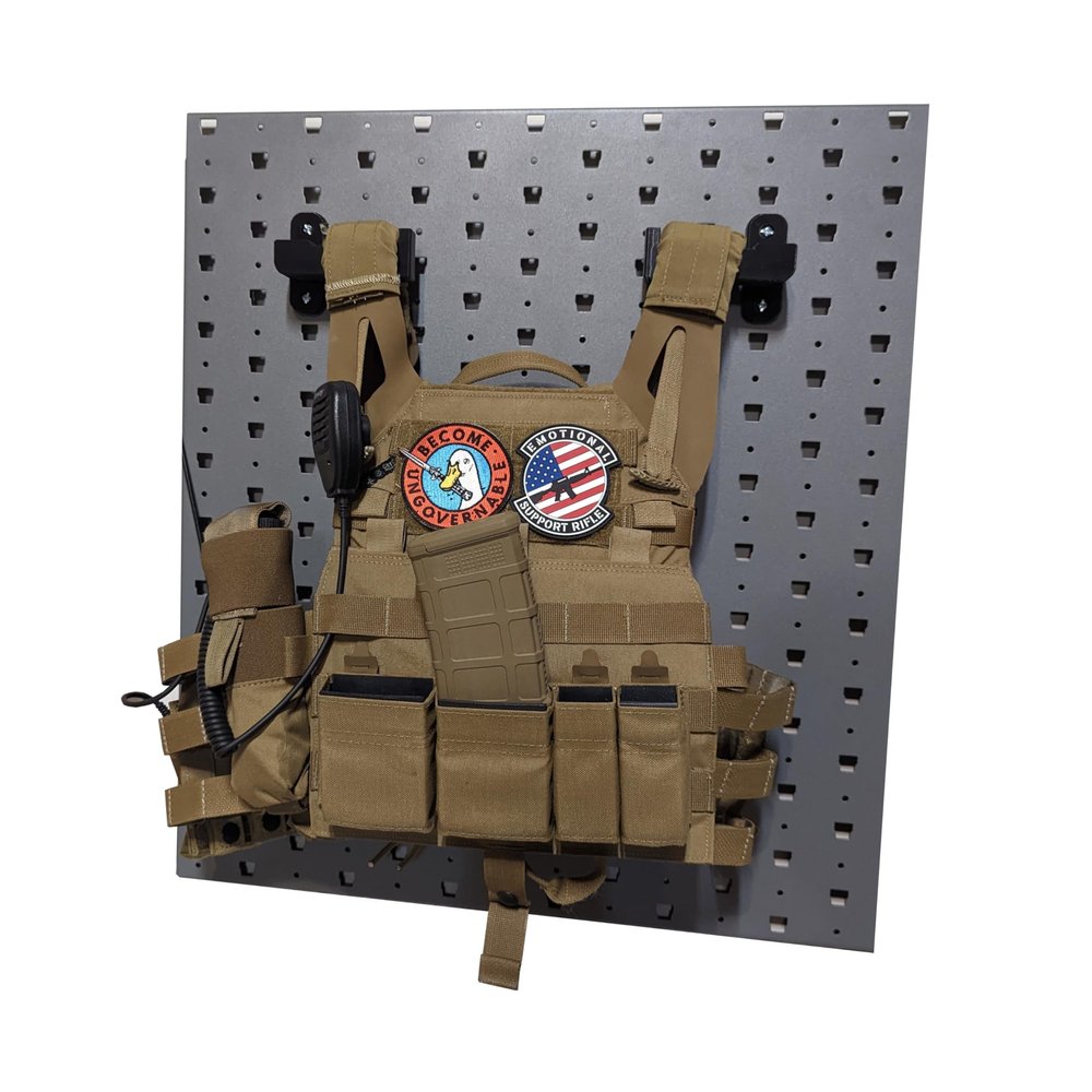 Hammy3DPrints Plate Carrier Mount - GallowTech | Gear Holder Storage Rack (Black)
