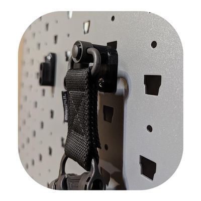 Hammy3DPrints QD Cup Sling Mount - GallowTech | Gear Holder Storage Rack (Black, Single Cup)