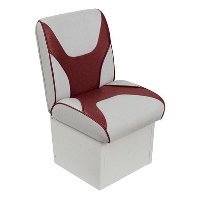 Overton's Deluxe Jump Boat Seat  High-Impact Plastic Frame, UV-Resistant Marine Vinyl, Storage Under Seat, 10" Base