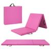 CAP Barbell Folding Exercise Mat  Durable, Anti-Tear, Thick Padding for Fitness, Aerobics, Gymnastics & Home Workouts. 72"L x 24"W x 2"Thick. PINK view 1