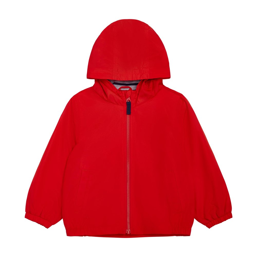 Carter's Girls' 2T-6X Water-Resistant Hooded Lightweight Windbreaker Jacket, Red, 6X