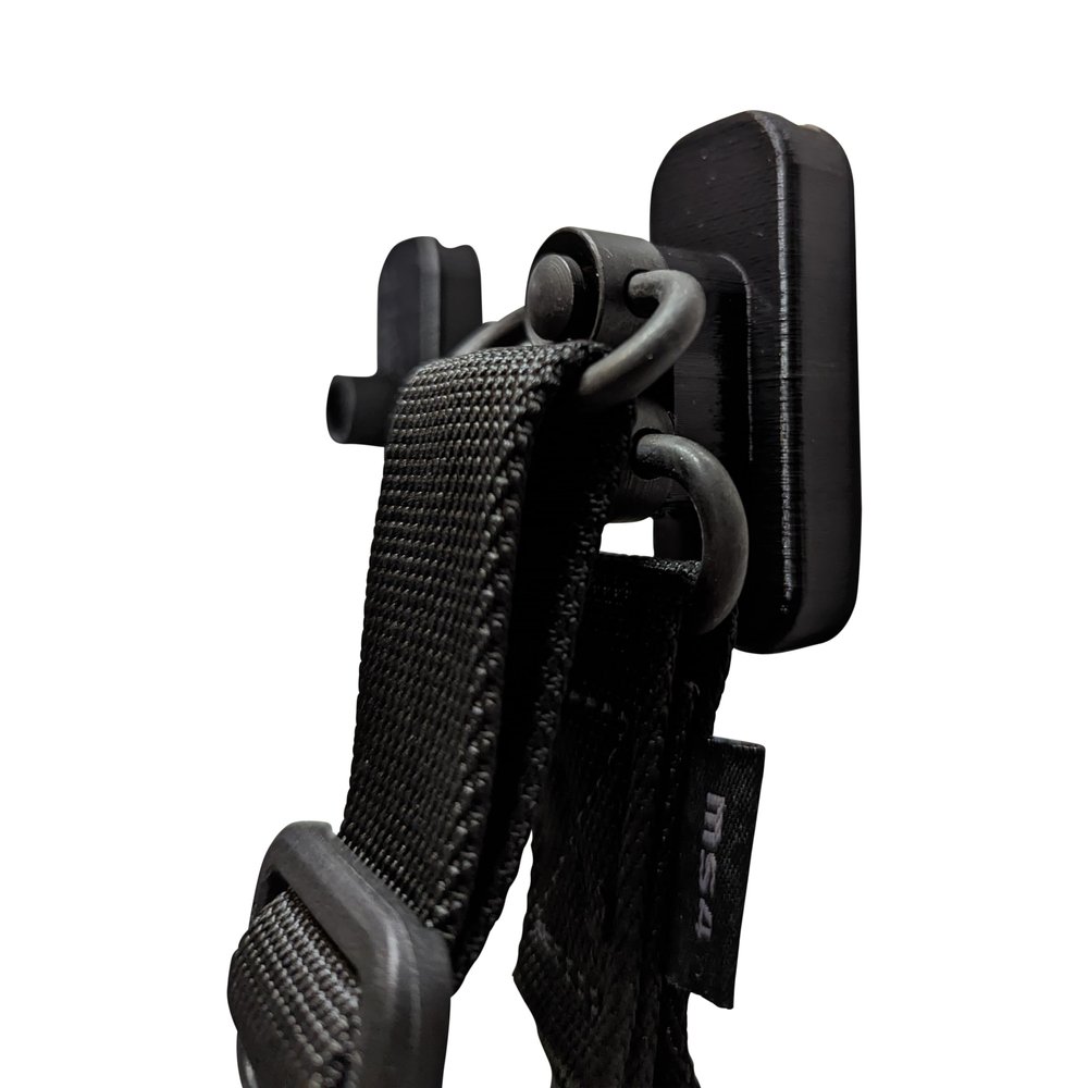 Hammy3DPrints QD Cup Sling Mount - Magnetic | Gear Holder Storage Rack (Dual Cup)