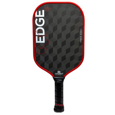 Diadem Edge 18K Power Pickleball Paddle USAPA Approved | 18K Carbon Fiber Face for Spin & Control | 16mm Control Paddle (Red)
