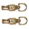 Jeffers Round Eye Swivel Brass Panic Snap, 3/4" x 3-5/8", Quick Release Hook, Horse Tack Snap for Lead Rope, Cross Ties or Chains, Replacement Hardware, Farm Equipment, Stable Supplies - 2 Pack view 1