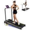 YPOO Foldable Treadmill with Incline, Walking Pad with Handle Bar 3 Level Incline, Portable Folding Treadmills for Home/Office 300 Lbs Capacity, Quiet Desk Treadmill with Remote Control & APP view 1